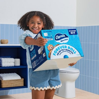 Charmin Toilet Paper Ultra Soft Forever Roll Starter Kit - 2 Rolls - 1700 Sheet