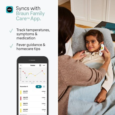 Braun ThermoScan 4+ Connect Ear Battery Health Thermometer