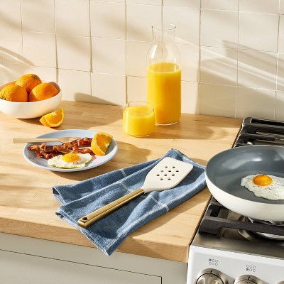 Silicone/Stainless Steel Slotted Turner Champagne - Figmint