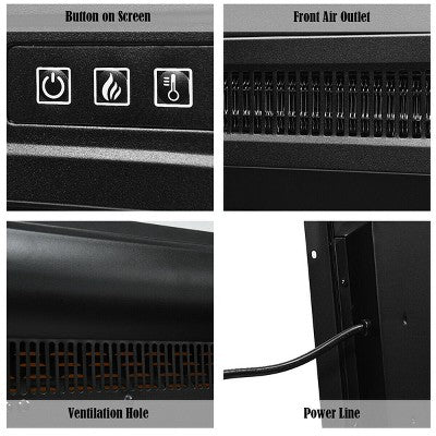 Costway 18" Electric Fireplace Inserts & Freestanding Adjustable Heater Log Flame 1400W (LOCAL PICKUP ONLY)