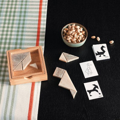 Marble & Wood Tangram Puzzle - Hearth & Hand with Magnolia