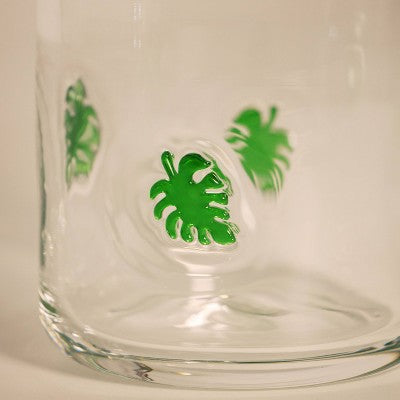 Madison Home 16 fl oz Icon Glass Monstera Leaf