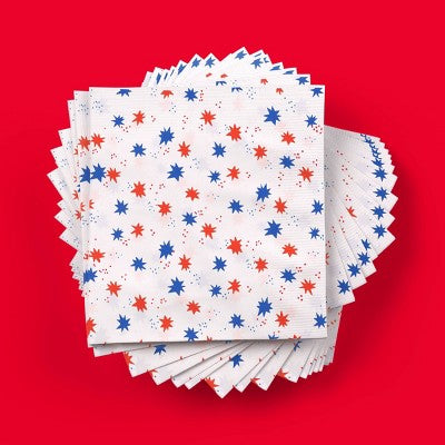 Disposable Napkins - Red White Blue - 40ct - up&up
