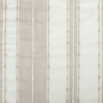 2pc 52"x24" Archaeo Slub Textured Striped Cotton Cafe Curtain Tier Pair Linen/White: Kitchen Window Tier Curtains