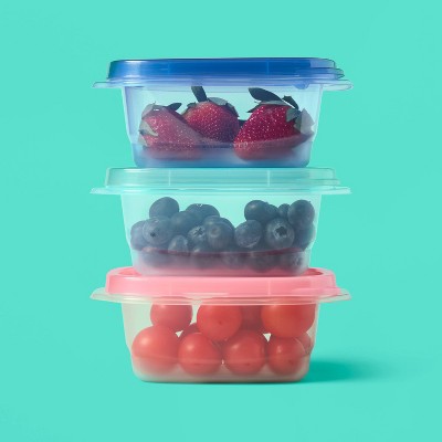 Rectangle Food Storage Container - 8oz/3pk - up&up