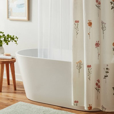 71"x71" Heavy Weight Color Shower Liner Clear - Threshold: PEVA, Grommet Top, Mildew Resistant
