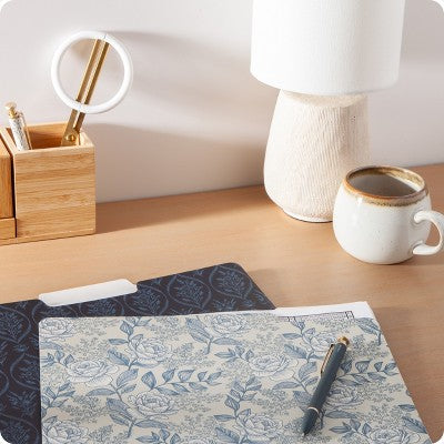 U Brands 12ct File Folders Ornate Florals