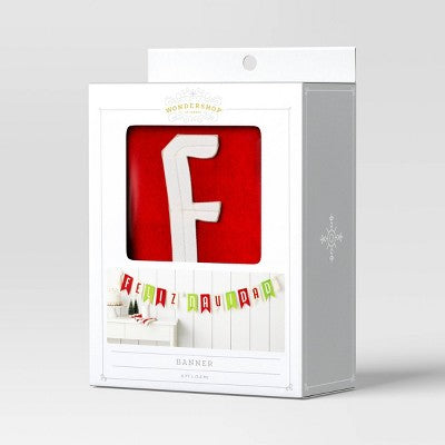 6' Fabric 'Feliz Navidad' Pennant Christmas Decorative Wall Garland Red/White/Green - Wondershop