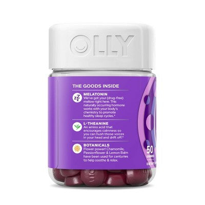 OLLY Restful Sleep Gummies - Blackberry - 50ct