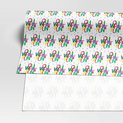 25 sq ft 'Oh What Fun' Christmas Gift Wrap White - Wondershop (LOCAL PICKUP ONLY)