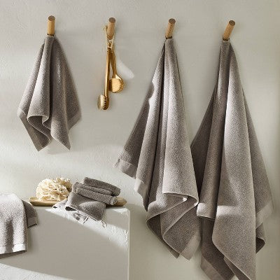 2pk Modal Hand Towel Gray - Casaluna