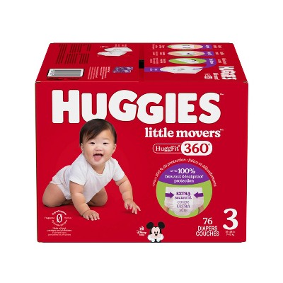 Huggies Little Movers HuggFit 360 Pull On Diapers -Size 3 - 76ct