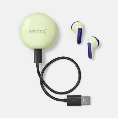 True Wireless Bluetooth Earbuds - heyday Pastel Lime: In-Ear Headphones, Polyurethane Ear Cushions