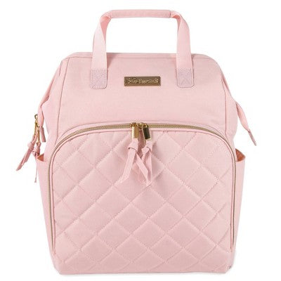 Baby Essentials Diaper Bag - Pink: Stylish Backpack, Polyester Material, Solid Pattern, Spacious Design