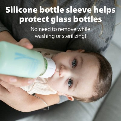 Dr. Brown's Anti-Colic Narrow Glass Options+ Baby Bottles - 4 fl oz/3pk: Level 1 Slow Flow, BPA-Free, Silicone Nipple