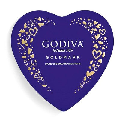 Godiva Valentine's Goldmark Dark Chocolate Heart Box Candy - 4.1oz
