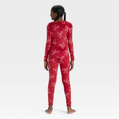 Girls' Long Sleeve Snuggly Soft Pajama Set - Cat & Jack Red 14