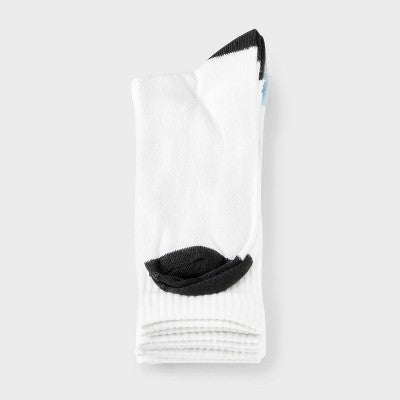Women's Ribbed 5pk Crew Socks - Dealworthy White 4-10: Recycled Polyester, Knit, Rib Cuffs