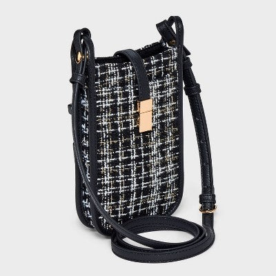 Slip Phone Crossbody Bag - A New Day Black/White