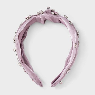 Top Knot Gemstone Headband - A New Day Lavender