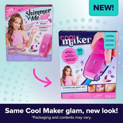 Cool Maker 8pc Shimmer Me Body Art Beauty Kit