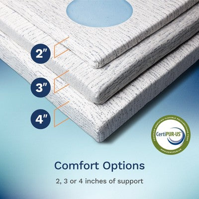 Mattress Topper - 3 Inch - Breathable Memory Foam - Select High Density by Viscosoft Twin XL (LOCAL PICKUP ONLY)