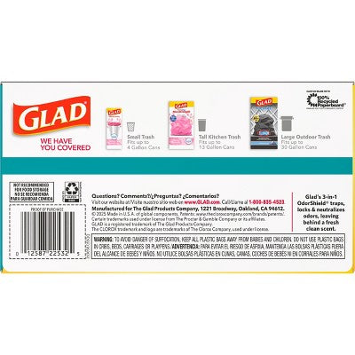 Glad ForceFlex MaxStrength Bahama Bliss Drawstring Trash Bags - Febreze Freshness - 13gal - 45ct