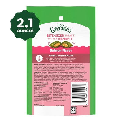 Greenies Smartbites Skin and Fur Health Salmon Flavor Cat Treats - 2.1oz