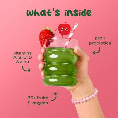 BLOOM NUTRITION Kids' - Greens and Superfoods Powder - Strawberry Apple - 25ct