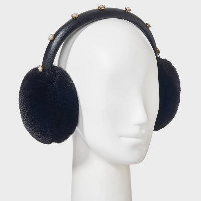 Embellished Headband Earmuff - A New Day Black