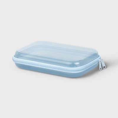 Hard Sided Zipper Pencil Case Blue - up&up