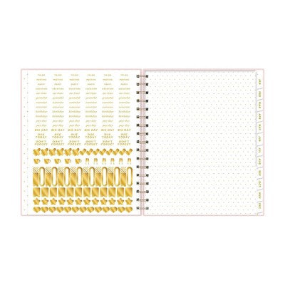Blue Sky Day Designer 2026 Weekly/Monthly Faux Leather Hardcover Planning Calendar 7"x9" Blush