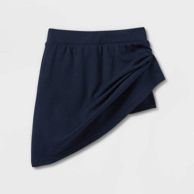 Girls' Pull-On Uniform Knit Skort - Cat & Jack Navy XS