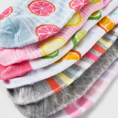 Women's Citrus Fruits 10pk Low Cut Socks - Xhilaration Assorted Colors 4-10