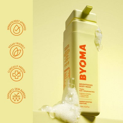 BYOMA Brightening Body Wash - 16.9oz: Vegan, Alcohol-Free, Fresh Scent, Normal Skin, Whole Body Cleansing Liquid