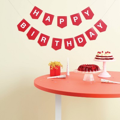 Red "Happy Birthday" Banner - Spritz