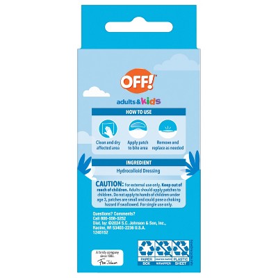 OFF! Adults & Kids Mosquito Bite Relief Patch Anti-Itch Treatment - 20ct