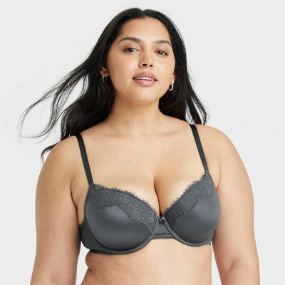 Women's Demi T-Shirt Bra - Auden Gray 36DDD