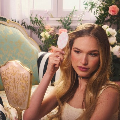 Wet Brush x MacKenzie Childs Mini Detangler Hair Brush - Rosy Check