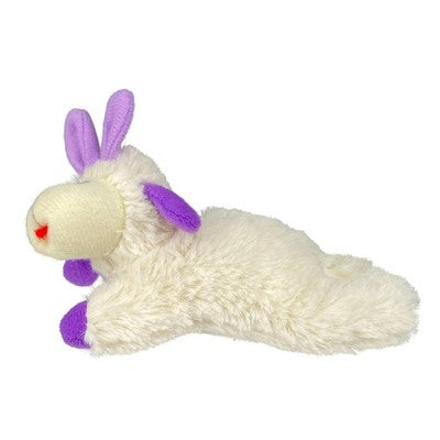 Multipet Lamb Chop with Purple Bunny Ears Cat Interactive Plush Toy