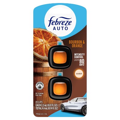2ct Febreze Auto Bourbon and Orange