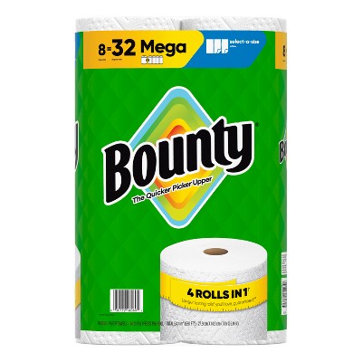 Bounty Select-A-Size White Paper Towels - 8 Mega Rolls (LOCAL PICKUP ONLY)