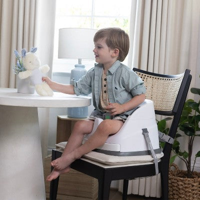 Ingenuity Baby Base 2-in-1 Booster Feeding and Floor Seat with Self-Storing Tray - Night Sky