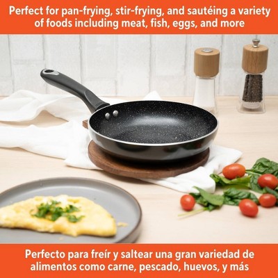 IMUSA 8" Ceramic Bistro Saute Pan Black: Nonstick Cookware, Aluminum, Hand Wash, Electric & Gas Compatible
