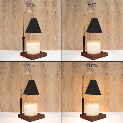 Sparoom Candle Lamp Warmer Black Metal Shade: Electric Fragrance Dispenser, Contemporary Decor Style