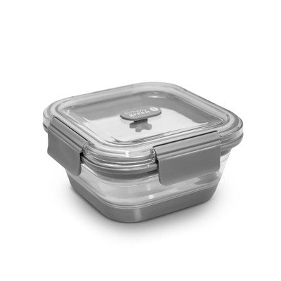 Simply Green 2.95 Cups Collapsible Silicone Square Food Storage Container - Black