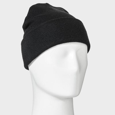 Men's Knit Cuffed Beanie - Goodfellow & Co Black