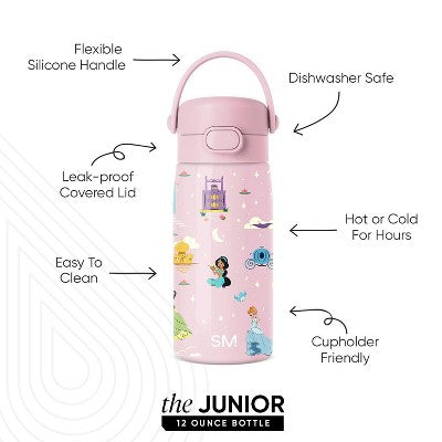 Simple Modern 12oz Stainless Steel Junior Water Bottle - Princess Mashup