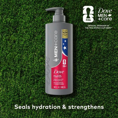 Dove Men+Care FIFA 2-in-1 Shampoo and Conditioner - All Star Comfort - 18 fl oz: Vegan, Gel, Deep Hydration