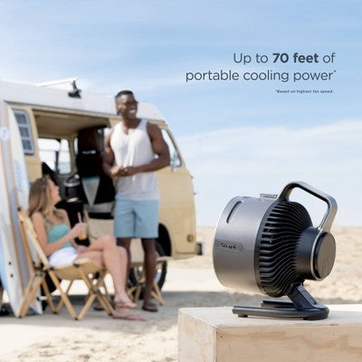 Shark FlexBreeze HydroGo Ultra-Powerful Portable Fan Mists Indoors and Outdoors FA052 Gray